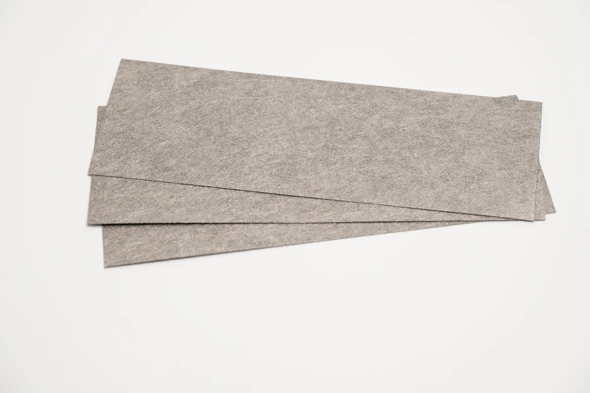 Titanium fiberfilt strimler stablet PTL-substrat