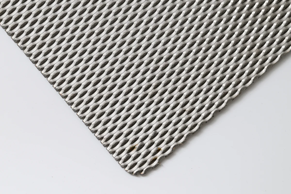 Titanium mesh surface texture detail