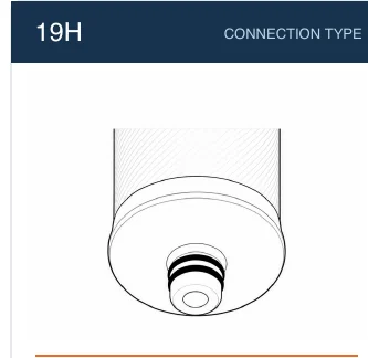 19H filter cartridge connection reference line drawing