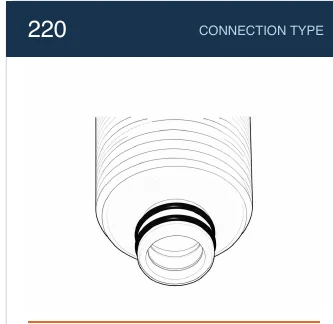 220 filter cartridge connection reference line drawing