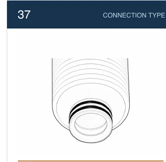 37 filter cartridge connection reference line drawing