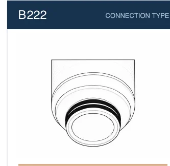 B222 filter cartridge connection reference line drawing