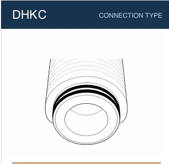 DHKC filter cartridge connection reference line drawing
