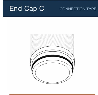 End Cap C filter cartridge connection reference line drawing