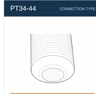PT34-44 filter cartridge connection reference line drawing