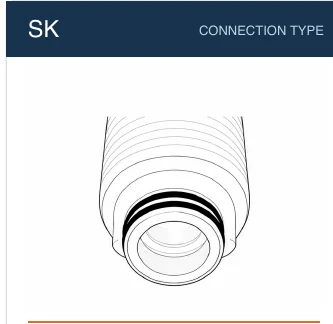 SK filter cartridge connection reference line drawing
