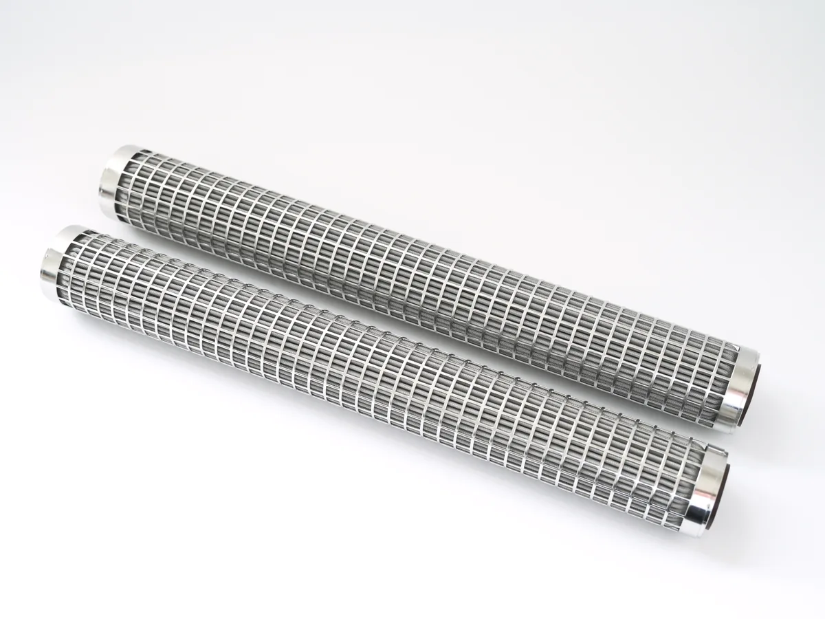 SS Pleated Felt Filter Elements side by side