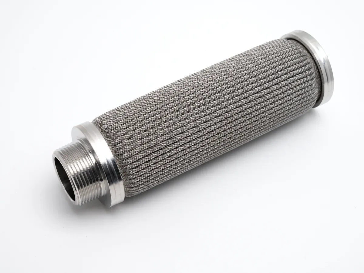 SS Pleated Mesh Filter Element at an angle