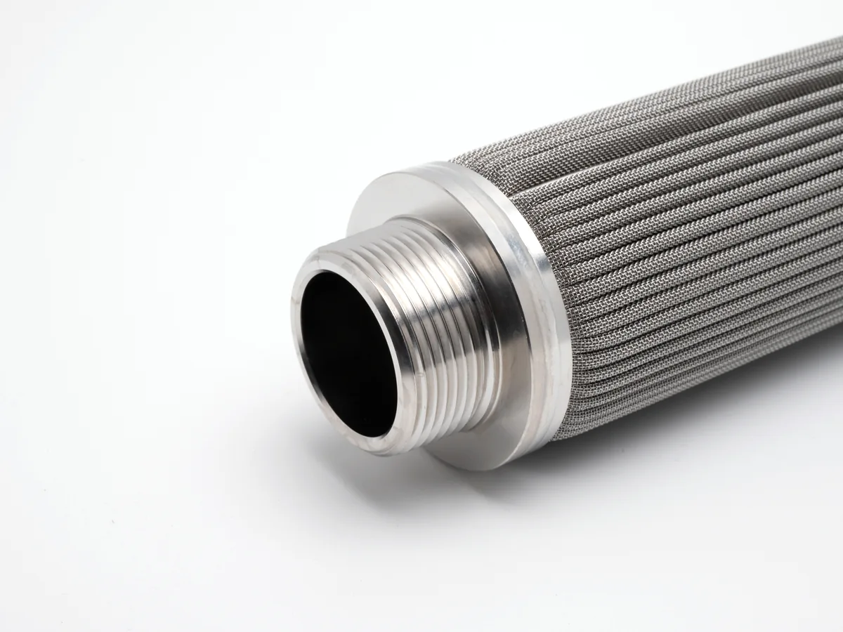 SS Pleated Mesh Filter Element, vertical view