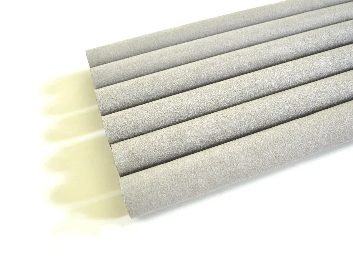Sintered porous metal tubes grouped together