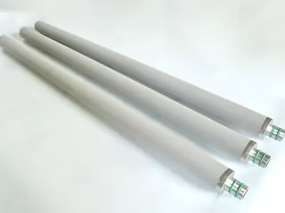 SS Sintered Powder Filter Element cartridges at an angle