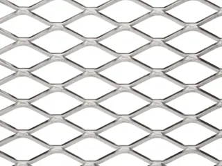 Expanded metal mesh diamond pattern close-up