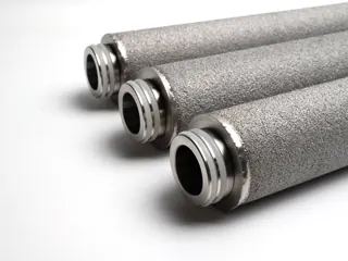 Titanium Sintered Powder Filter Element threaded fitting detail