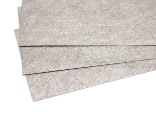 Titanium fiber felt sheets stacked
