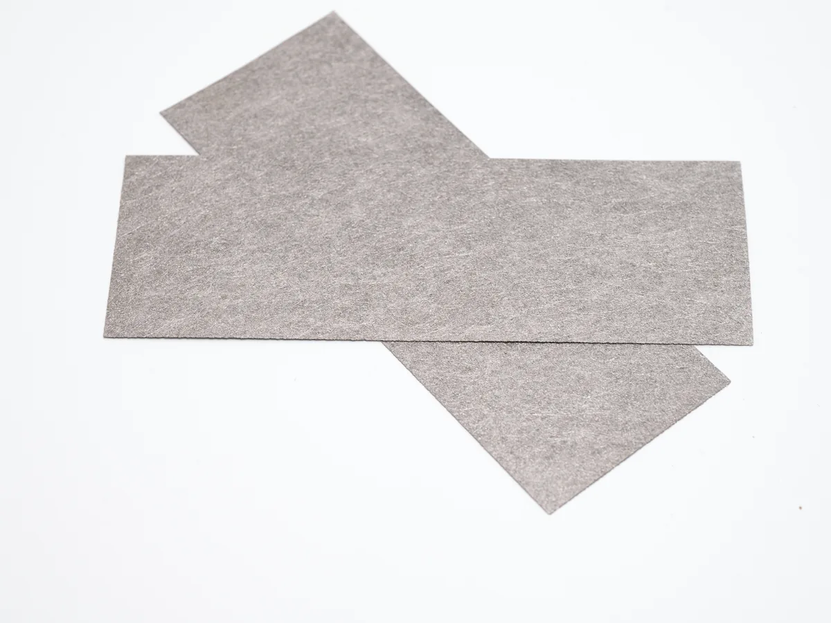 Titanium fiber felt cut sheets