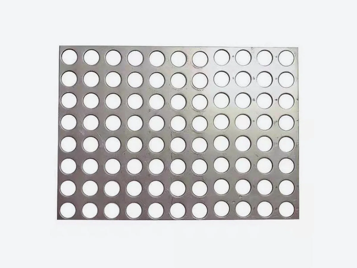 Titanium perforated sheet with round holes