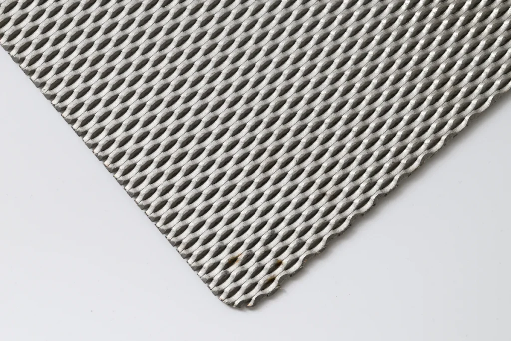 Titanium mesh surface texture detail